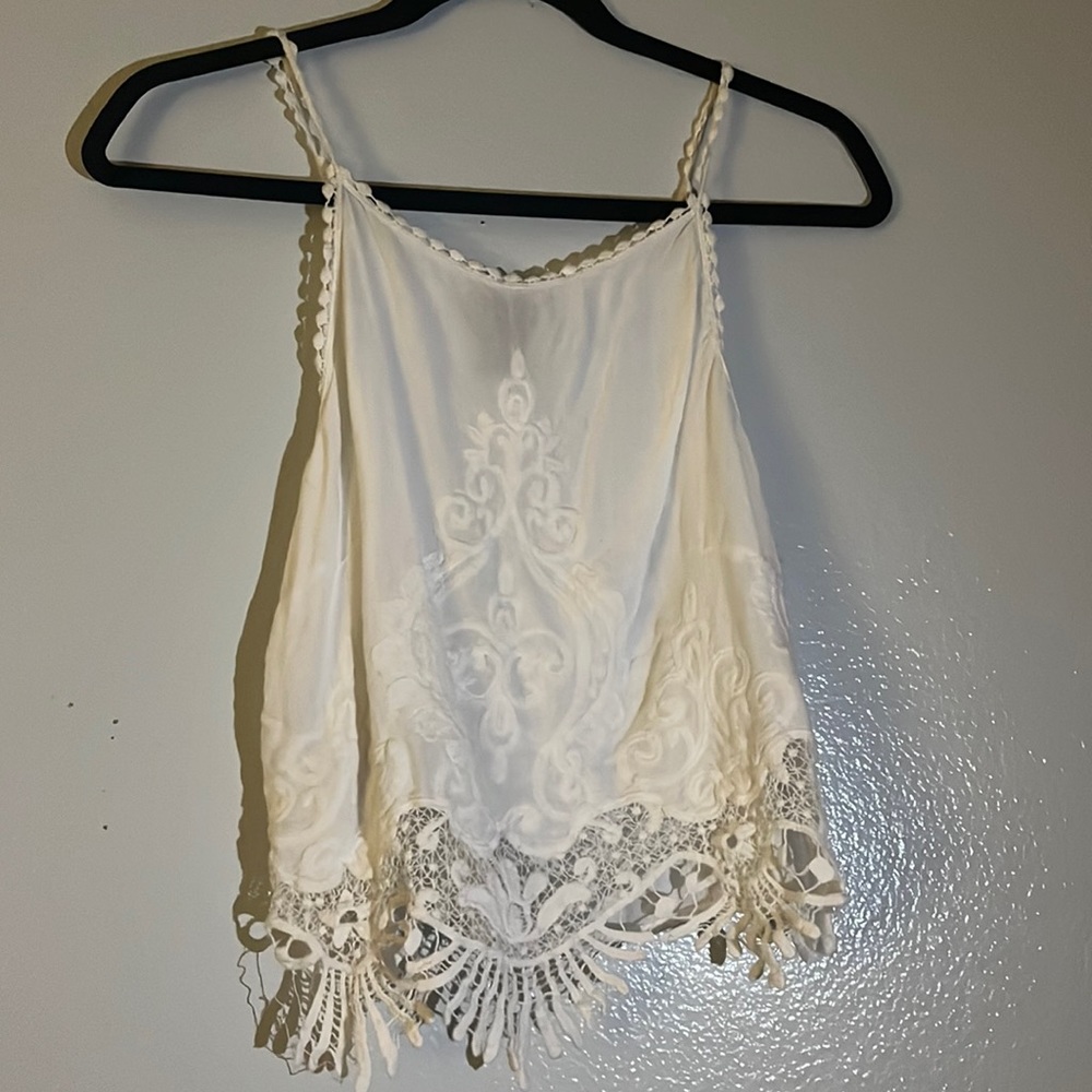 white cami with designs